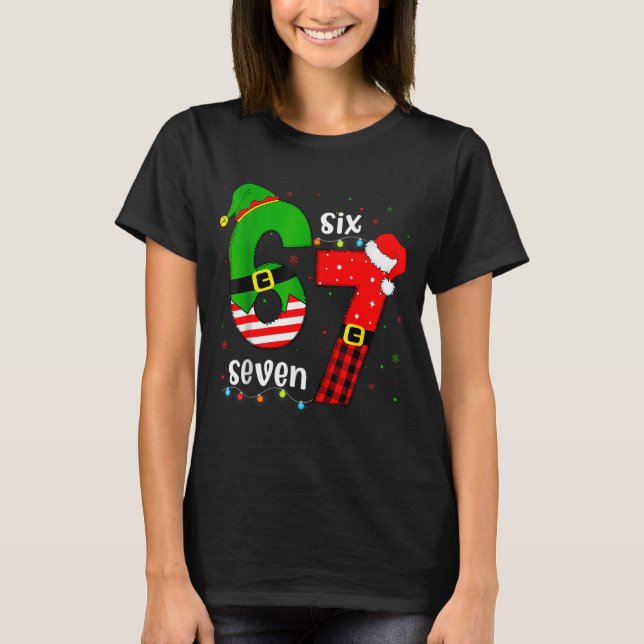 Camiseta Funny 67 Six Seven Christmas Boys Girls Kids Teens (Anverso)