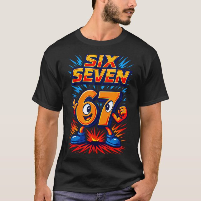 Camiseta Funny 67 Six Seven Italian Brainrot Boys Girls 6 7 (Anverso)