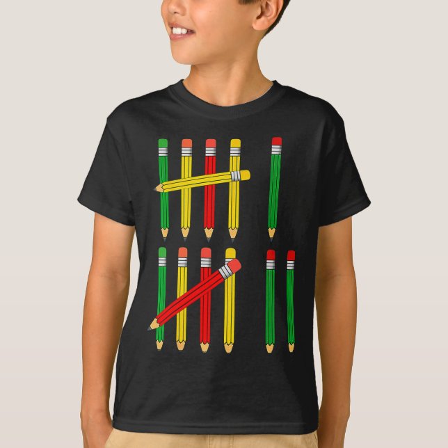 Camiseta Funny 67 Tally Marks Math For Teachers Students Si (Anverso)