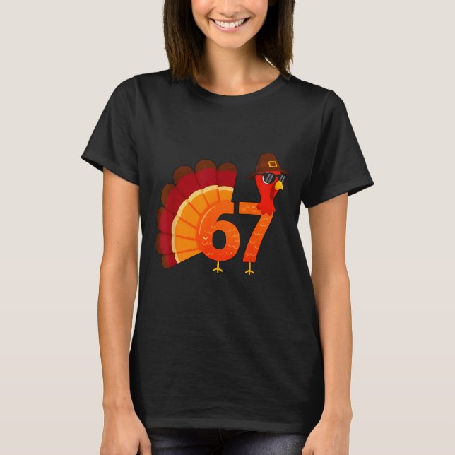 Camiseta Funny 67 Turkey Meme Thanksgiving Humor Design Men (Anverso)