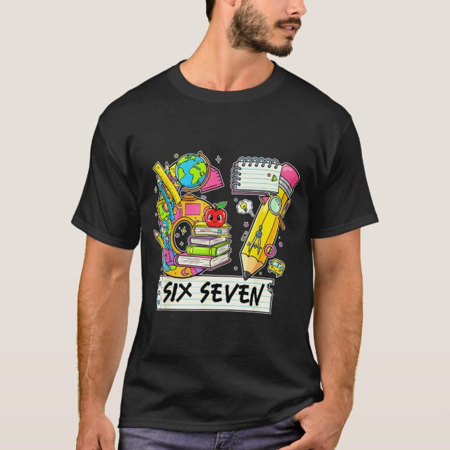 Camiseta Funny 67th Day Of School, Vibes Funny Six Seven 67 (Anverso)
