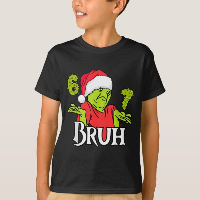 Camiseta Funny 6 7 Bruh Merry Christmas Santa 67 Meme Men W (Anverso)