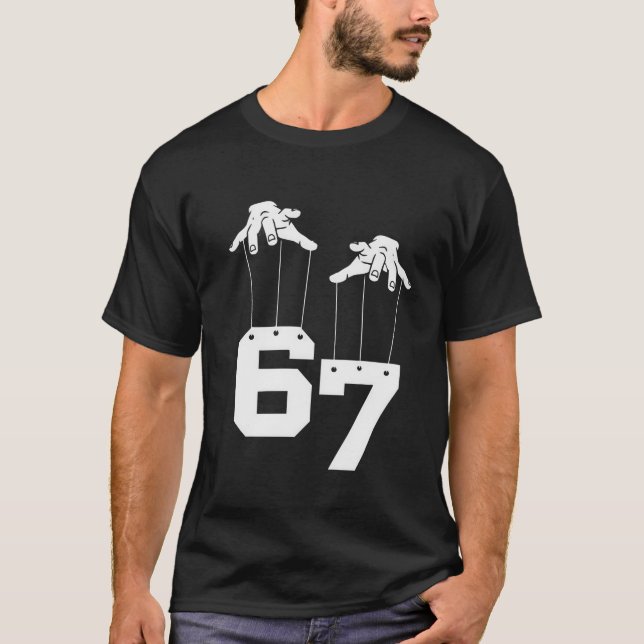 Camiseta Funny 6 7 Meme Gen Alpha Slang Puppeteer Hands (Anverso)