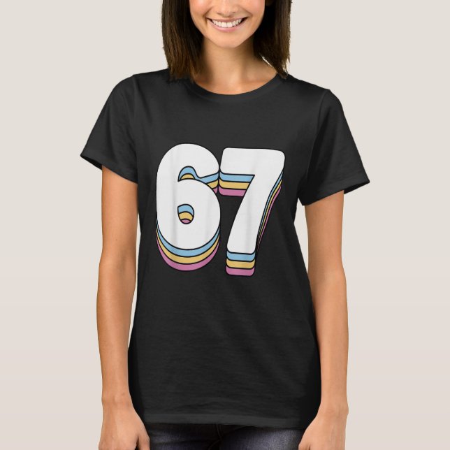 Camiseta Funny 6 7 Meme Six Seven Gen Alpha Slang 67  (Anverso)