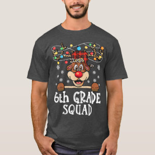 Camiseta Funny 6th grade Squad Reindeer Christmas Teacher X