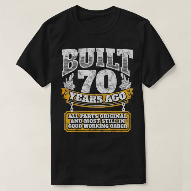 Camiseta Funny 70th Birthday  BDay Gift Saying Age 70 Year  (Diseño del anverso)