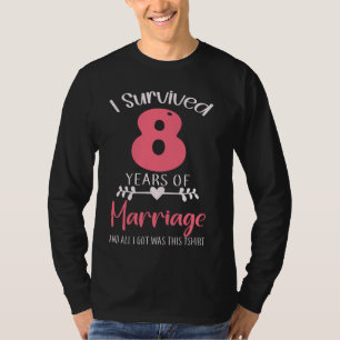 Camiseta Funny 8º Boda Aniversario Parejas Esposa Esposa Es