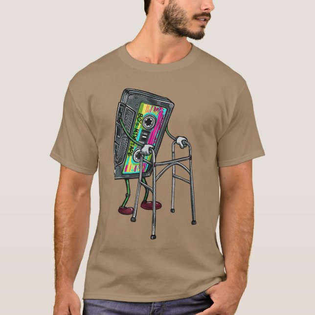 Camiseta Funny 80s Mitape Cassette Retro Music Joke family (Anverso)