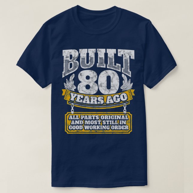 Camiseta Funny 80th Birthday  B-Day Gift Saying Age 80 Year (Diseño del anverso)