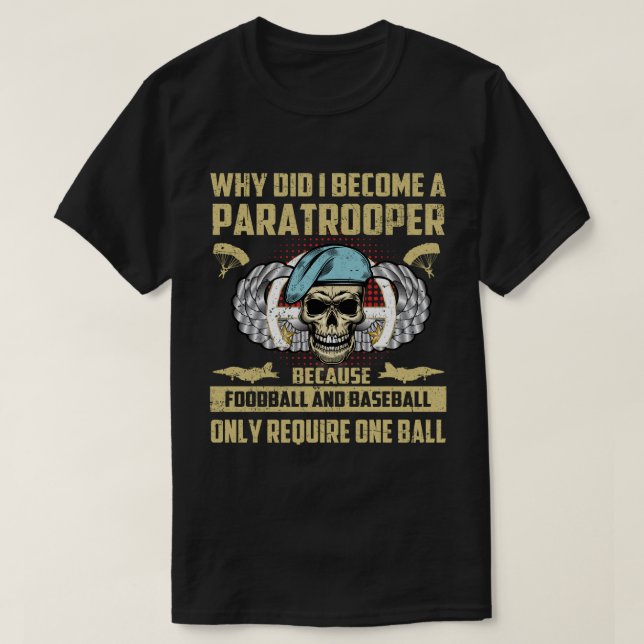 Camiseta Funny 82nd 101st Airborne Paratrooper Military (Diseño del anverso)