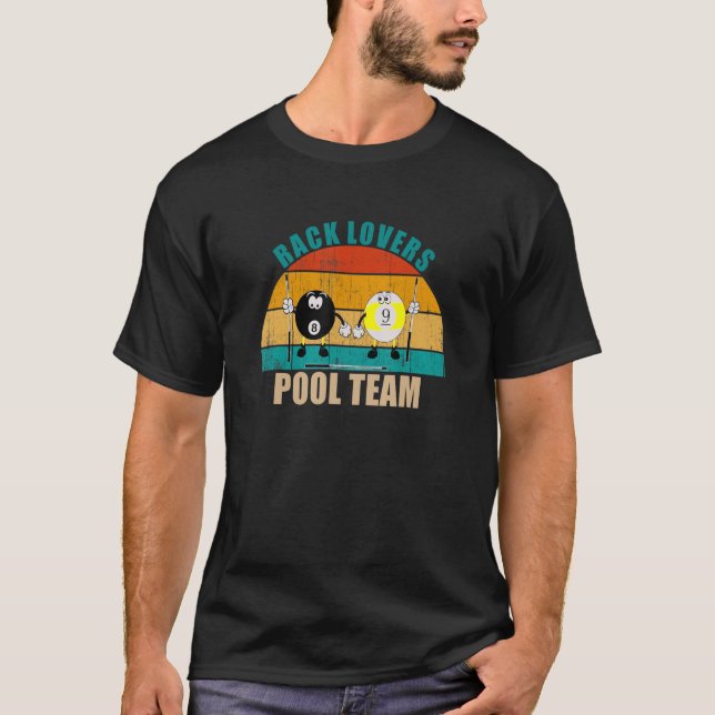 Camiseta Funny 8 9 Ball Billiards Team Rack Lovers Pool (Anverso)