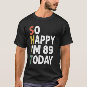 Camiseta funny 90 Years Old Birthday Vintage So Happy Im 90