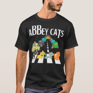 Camiseta Funny AbbeyCats The Music Cute Kittens Meow Band W