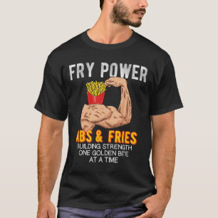 Camiseta Funny Abs Ejerce Fries Francesas Edificio Bo