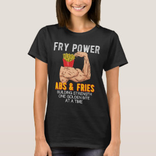 Camiseta Funny Abs Ejerce Fries Francesas Edificio Bo