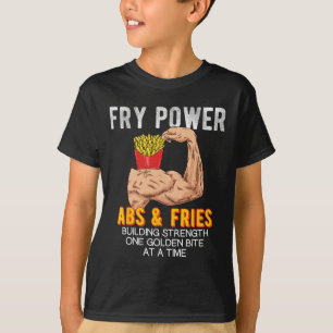 Camiseta Funny Abs Ejerce Fries Francesas Edificio Bo