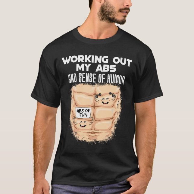 Camiseta Funny Abs Ejercicio Músculo Construcción De Cuerpo (Anverso)