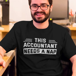 Camiseta Funny Accountant Napping Cote CPA Humor