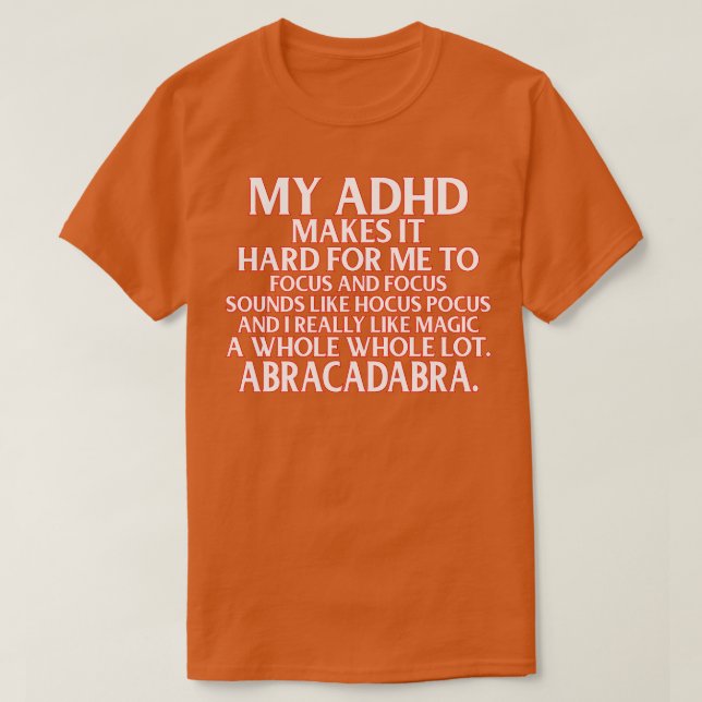 Camiseta Funny ADHD Awareness Support (Diseño del anverso)