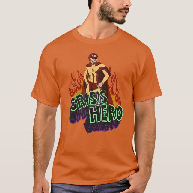 Camiseta Funny ADHD Crisis Hero Chaos Energy Retro Comic  T (Anverso)