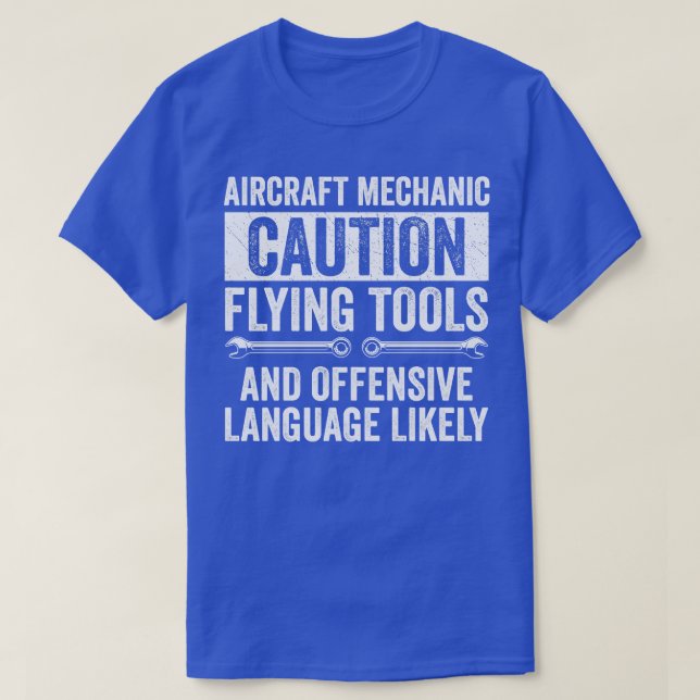 Camiseta Funny Aeronaves Mecánica Fijación de Aviones 1 (Diseño del anverso)