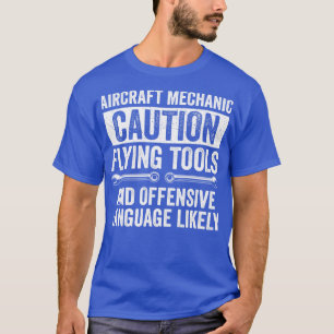 Camiseta Funny Aeronaves Mecánica Fijación de Aviones 1