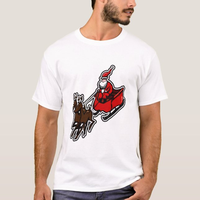 Camiseta Funny, Agradable Y Hermoso Personalizado De Santa  (Anverso)