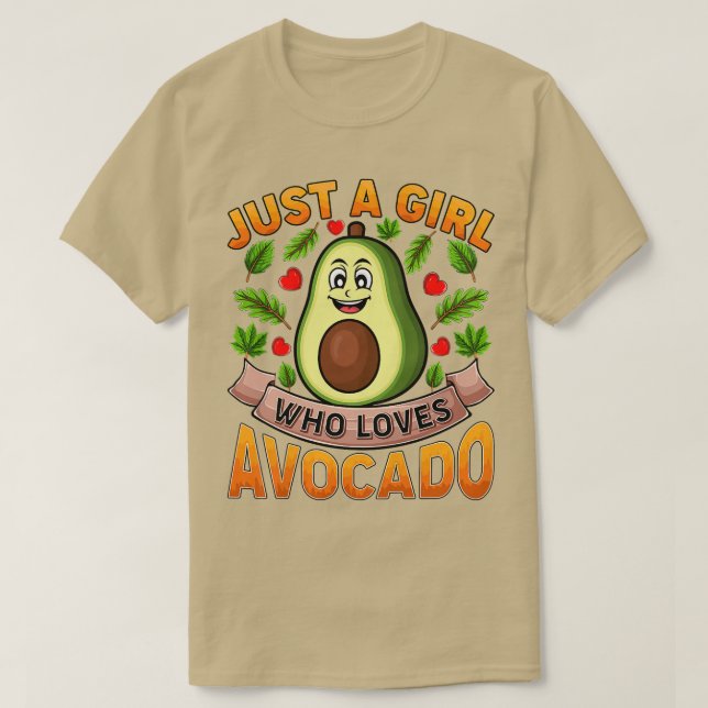 Camiseta Funny aguacate Fruit Lover Sólo Un Chica Que Ama A (Diseño del anverso)