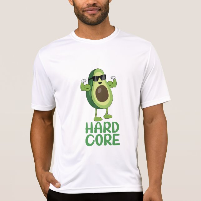 Camiseta Funny aguacate severo muscular (Anverso)
