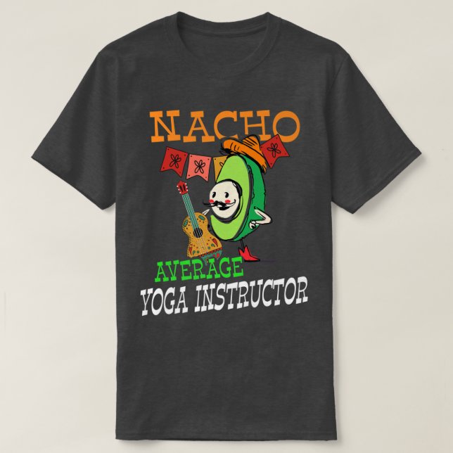 Camiseta Funny Aguacate Sombrero Fiesta Nacho Yoga Promedio (Diseño del anverso)