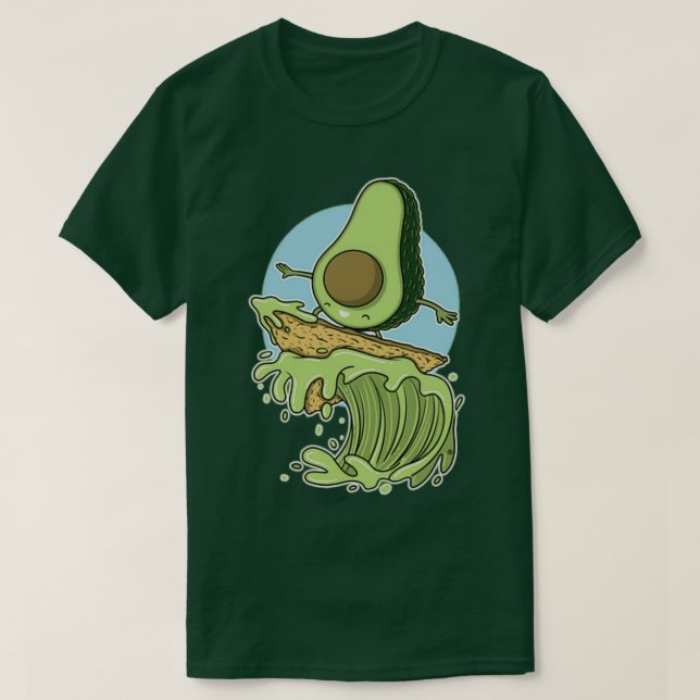 Camiseta Funny Aguacate Surfing 51 (Diseño del anverso)