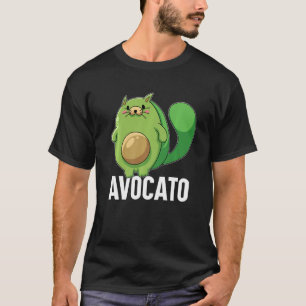 Camiseta Funny Aguacate Vegan Cat Aguacate Tee Avogato Fres