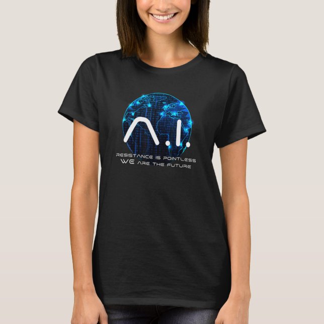 Camiseta Funny AI Singularity Conspiracy Theatre Machine Le (Anverso)