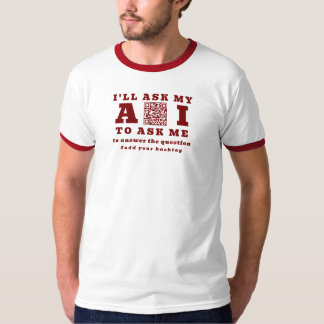 Camiseta Funny AI Startup Tech Red QR Code Custom Marketing