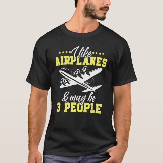 Camiseta Funny Airplane Design For Men Women Aviation Aviat (Anverso)