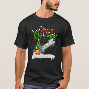 Camiseta Funny Airplane Lover Xmas Encendiendo el Avión San