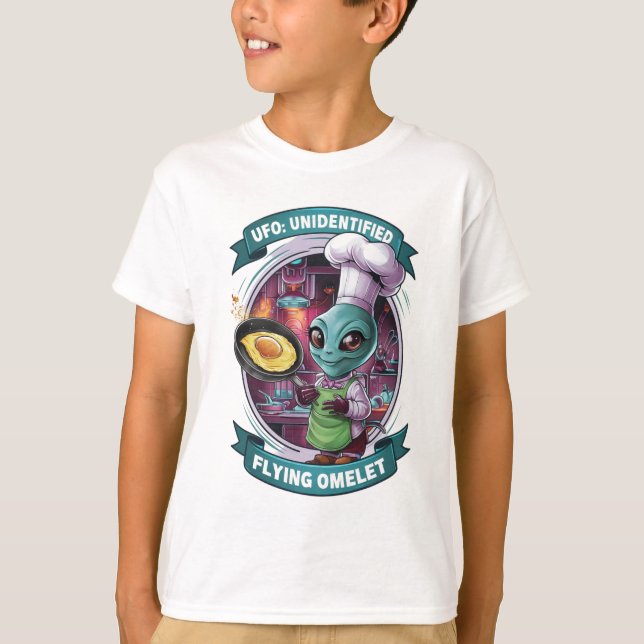 Camiseta Funny Alien Chef UFO (Anverso)