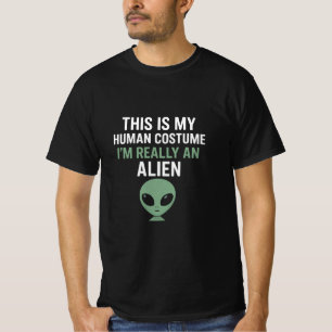 Camiseta Funny Alien Human Costume Tee