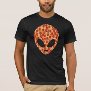 Camiseta Funny Alien Pizza Head T-Shirt