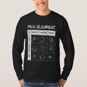 Camiseta Funny Alignment Geeky Nerdy Rpg Gamer Teacoffe