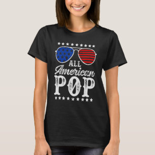 Camiseta Funny All American Pop Sungafas USA 4 De Julio