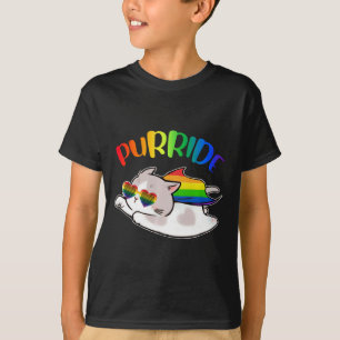 Camiseta Funny Ally Cat Purride Lgbtq Gay Priid Rainbow Kid
