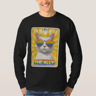 Camiseta Funny Ally Cat Tarot Card Orgullo Gafas de sol Gay