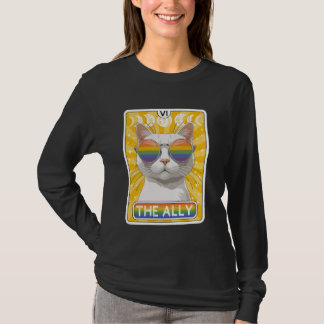 Camiseta Funny Ally Cat Tarot Card Orgullo Gafas de sol Gay