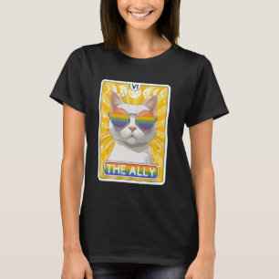 Camiseta Funny Ally Cat Tarot Card Orgullo Gafas de sol Gay