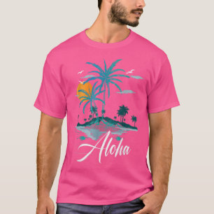 Camiseta Funny Aloha Hawaii Palm Tree Beach Vacation Family