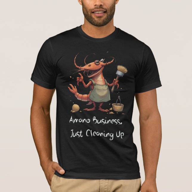 Camiseta Funny Amano Shrimp Personalizado de limpieza con M (Anverso)