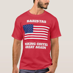 Camiseta Funny America Barista diciendo regalo