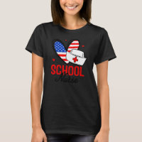 Funny America School Enfermera Corazón de Independ