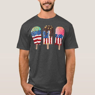 Camiseta Funny American Flag Ice Cream Patriotic 4th Of Jul